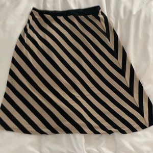 Banana Republic tan and black striped skirt